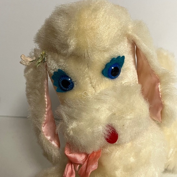 Knickerbocker Dancing Animals White Poodle Wind Up Musical Toy Plush Works - Picture 3 of 10